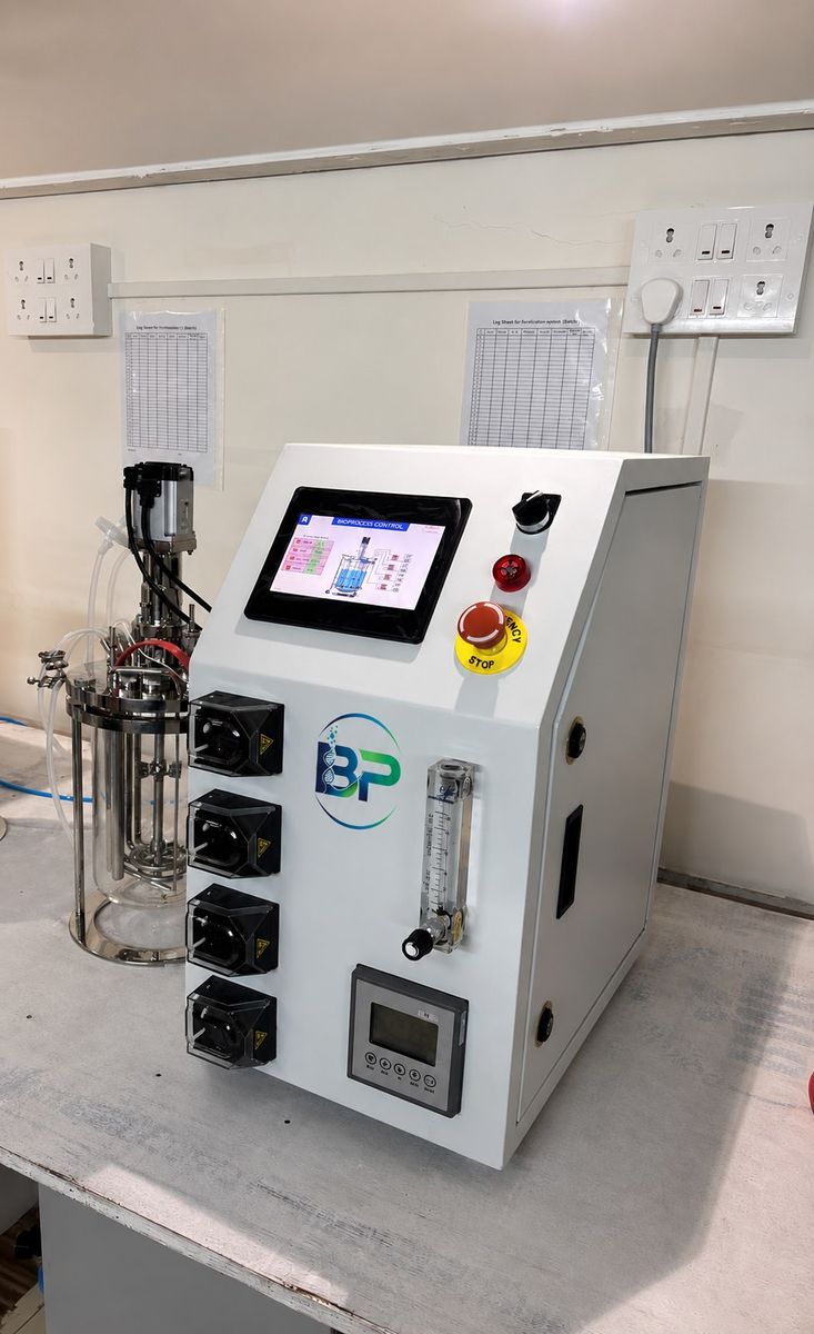 Bioprim-A lab-scale fermenter in routine operation with batch log sheets