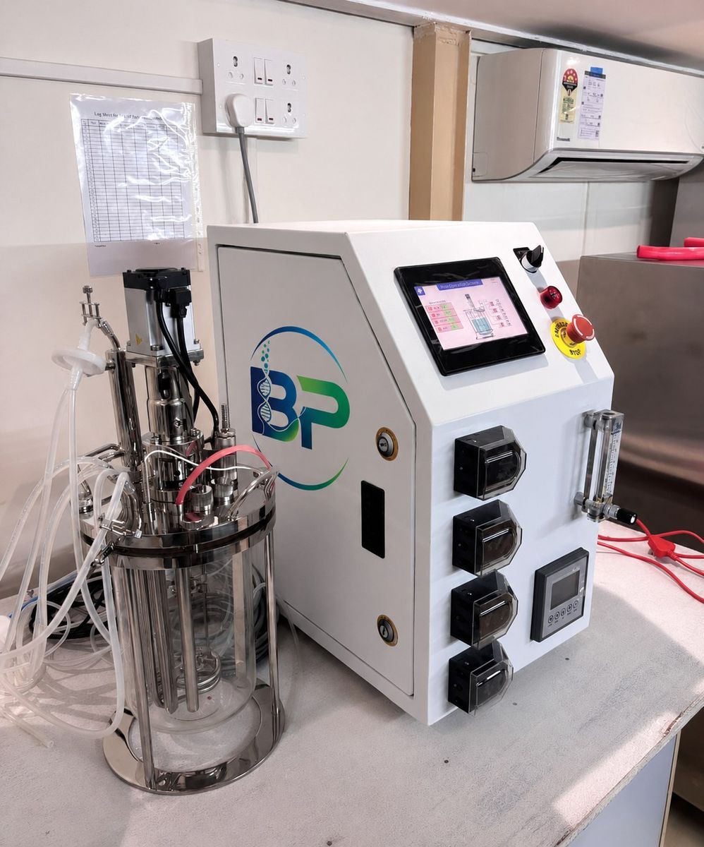 Compact lab-scale fermentation system with integrated bioprocess control HMI