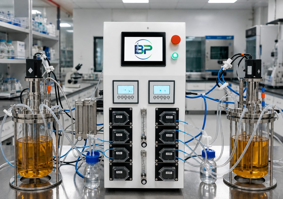 Bioprim-P parallel glass fermenter system